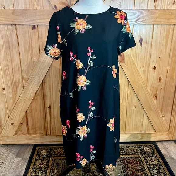 Ana & Rose Dresses | Ana & Rose Ladies Orange And Yellow A-Line Midi Dress | Color: Black/Orange | Size: S | Vbell50's Closet Ana & Rose Dresses | Ana & Rose Ladies Orange And Yellow A-Line Midi Dress | Color: Black/Orange | Size: S | Vbell50's Closet